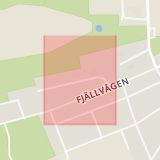 Karta som med röd fyrkant ramar in Sveg, Trädet, Jämtland, Jämtlands län