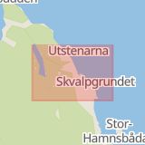 Karta som med röd fyrkant ramar in Västernorrland, Inre Hamnen, Sundsvall, Västernorrland län, Västernorrlands län