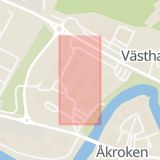 Karta som med röd fyrkant ramar in Västernorrland, Västermalm, Sundsvall, Bergsåker, Timmervägen, Granloholmsvägen, Västernorrland län, Västernorrlands län