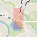 Karta som med röd fyrkant ramar in Bergsåker, Sundsvall, Västernorrlands län