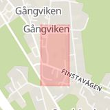 Karta som med röd fyrkant ramar in Sundsvall, Gångvikens Skola, Sundsbruk, Bergsgatan, Västernorrland län, Västernorrlands län