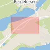 Karta som med röd fyrkant ramar in Berglundavägen, Timrå, Västernorrlands län