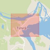 Karta som med röd fyrkant ramar in Härnösand, Timrå, Edsåker, Sundsvalls Kommun, Västernorrlands län