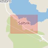 Karta som med röd fyrkant ramar in Saltvik, Härnösand, Västernorrlands län