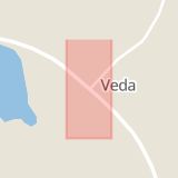 Karta som med röd fyrkant ramar in Veda, Härnösand, Västernorrlands län
