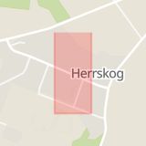 Karta som med röd fyrkant ramar in Herrskog, Kramfors, Västernorrlands län