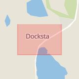 Karta som med röd fyrkant ramar in Docksta, Ullånger, Kramfors, Västernorrlands län