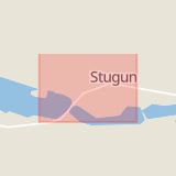 Karta som med röd fyrkant ramar in Stugun, Högsta, Ragunda, Jämtlands län