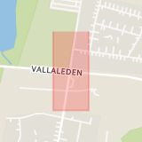 Karta som med röd fyrkant ramar in Mjälle, Östersund, Jämtlands län