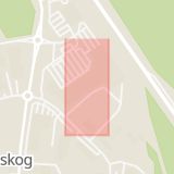 Karta som med röd fyrkant ramar in Östersund, Ragunda, Lillänge, Stugun, Aspås, Krokom, Vallsundsbron, Jämtlands län