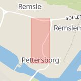 Karta som med röd fyrkant ramar in Trängvägen, Remsle, Sollefteå, Storgatan, Helgum, Högsta, Returvägen, Arnäsvall, Örnsköldsvik, Sidsjövägen, Sidsjön, Sundsvallsbron, Västernorrland län, Västernorrlands län