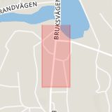 Karta som med röd fyrkant ramar in Husum, Örnsköldsvik, Västernorrlands län