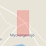 Karta som med röd fyrkant ramar in Medelpad, Norra Fagerviksvägen, Timrå, Sundsvall, Myckelgensjö, Örnsköldsviks Kommun, Docksta, Kramfors Kommun, Västernorrlands län