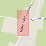 Karta som med röd fyrkant ramar in Obbola, Umeå, Storgatan, Lycksele, Sorsele, Västerbottens län