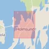 Karta som med röd fyrkant ramar in Ljumviksvägen, Holmsundsvägen, Umeå, Västerbottens län