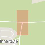 Karta som med röd fyrkant ramar in Innertavle, Umeå, Västerbottens län