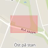 Karta som med röd fyrkant ramar in Haga, Bussgata, Hemvägen, Umeå, Västerbottens län