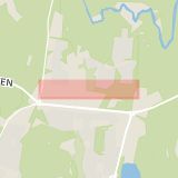 Karta som med röd fyrkant ramar in Cementvägen, Ersboda, Umeå, Västerbottens län