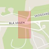 Karta som med röd fyrkant ramar in Hemberget, Vännäs, Klabböle, Umeå, Västerbottens län