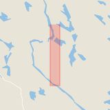 Karta som med röd fyrkant ramar in Byavägen, Åmsele, Vindeln, Västerbottens län