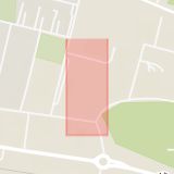 Karta som med röd fyrkant ramar in Centrumleden, Norrvalla, Skellefteå, Västerbottens län
