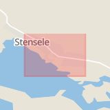 Karta som med röd fyrkant ramar in Stensele, Boten, Storuman, Västerbottens län
