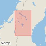 Karta som med röd fyrkant ramar in Sundsvall, Jämtlands län