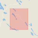 Karta som med röd fyrkant ramar in Gunnarn, Sorsele, Västerbottens län