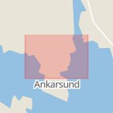 Karta som med röd fyrkant ramar in Ankarsund, Slussfors, Storumans Kommun, Storuman, Västerbottens län