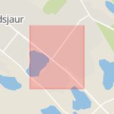 Karta som med röd fyrkant ramar in Villavägen, Arvidsjaur, Norrbottens län