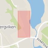 Karta som med röd fyrkant ramar in Ytterviksvägen, Bergviken, Luleå, Munksundsvägen, Piteå, Norrbottens län
