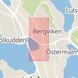 Karta som med röd fyrkant ramar in Gammelstadsvägen, Luleå, Norrbottens län