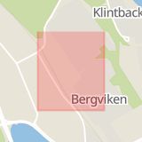 Karta som med röd fyrkant ramar in Blomgatan, Bergviken, Norra Sunderbyn, Luleå, Norrbottens län