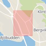 Karta som med röd fyrkant ramar in Änden, Midgårdsvägen, Luleå, Norrbottens län