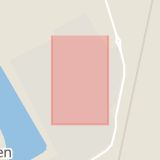 Karta som med röd fyrkant ramar in Fabriksgatan, Boden, Norrbottens län