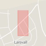 Karta som med röd fyrkant ramar in Laisvall, Arjeplog, Norrbottens län