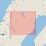 Karta som med röd fyrkant ramar in Kiruna, Jämtland, Guld, Dina, Västerbotten, Västerbottens län