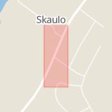 Karta som med röd fyrkant ramar in Skaulo, Gällivare Kommun, Gällivare, Norrbottens län