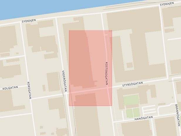 Karta som med röd fyrkant ramar in Danmark, Malmö, Skåne län