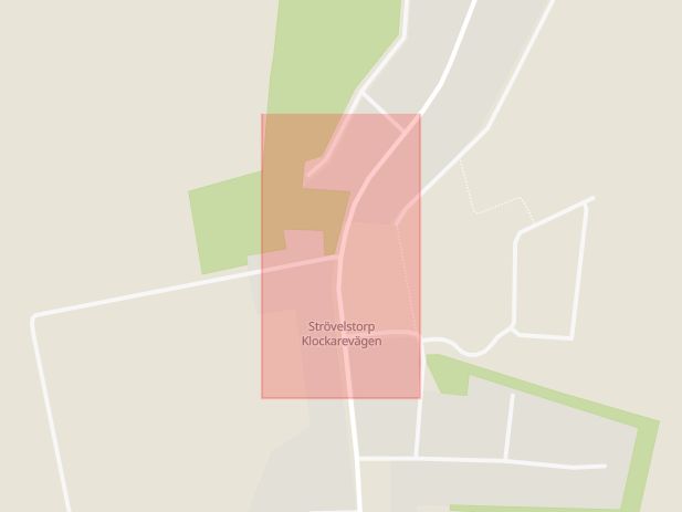 Karta som med röd fyrkant ramar in Strövelstorp, Ängelholm, Skåne län
