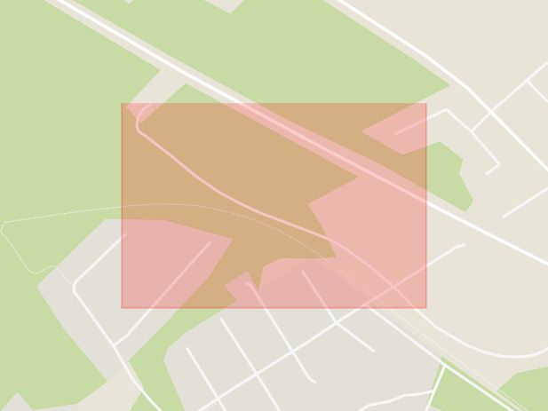 Karta som med röd fyrkant ramar in Halmstad, Johans Väg, Falkenberg, Hallands län