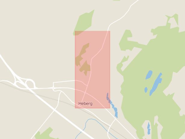 Karta som med röd fyrkant ramar in Årstadsvägen, Falkenberg, Hallands län