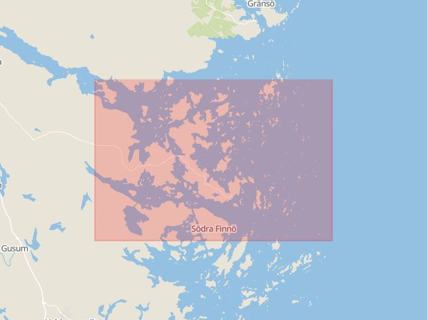 Karta som med röd fyrkant ramar in Östergötlands Län, Norrköping, Sankt Anna, Östergötland, Östergötlands län