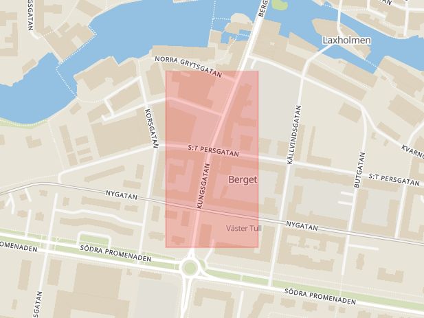 Karta som med röd fyrkant ramar in God Vän, Yttersta, Östergötlands län