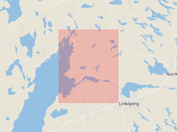 Karta som med röd fyrkant ramar in Motala Kommun, Motala, Östergötlands län