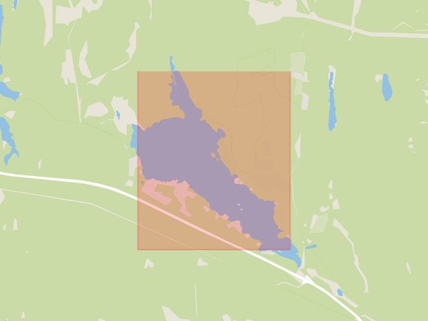 Karta som med röd fyrkant ramar in Leken, Lekeberg, Örebro län