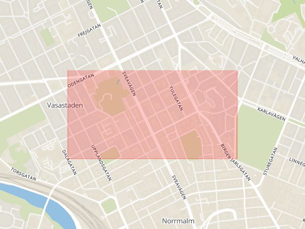 Karta som med röd fyrkant ramar in Rådmansgatan, Vällingby, Stockholm, Stockholms län