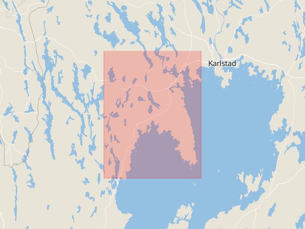 Karta som med röd fyrkant ramar in Säffle Kommun, Säffle, Värmlands län
