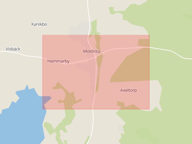 Karta som med röd fyrkant ramar in Möklinta, Sala Kommun, Sala, Västmanlands län