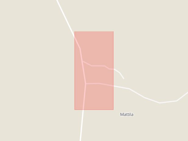 Karta som med röd fyrkant ramar in Mattila, Östmark, Torsby, Värmlands län
